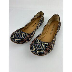 Lucky Brand Womens Size 6M/36 Emmie Picante Ballet Flats Aztec Blue Red Gold NEW